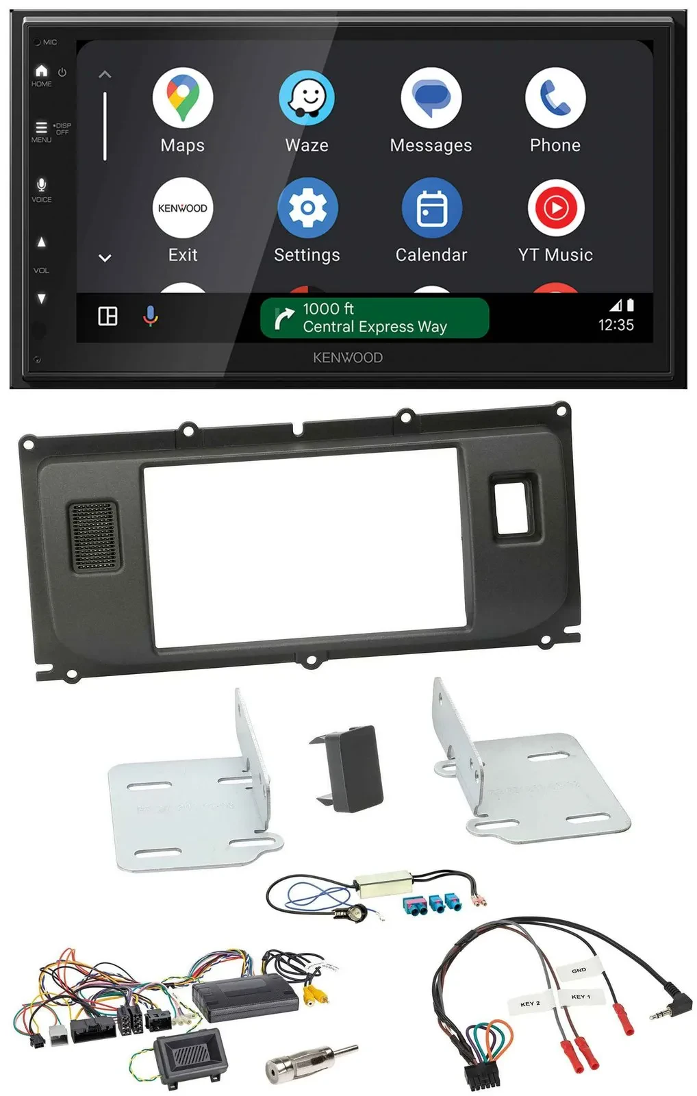Kenwood DAB Bluetooth USB Lenkrad 2DIN Autoradio für Land Rover Evoque 11-13 Bli