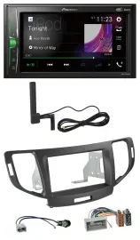 Pioneer MP3 DAB AUX 2DIN Bluetooth Autoradio für Honda Accord ab 11 anthrazit