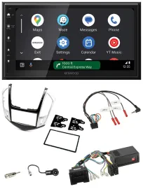 Kenwood DAB Bluetooth USB Lenkrad 2DIN Autoradio für Chevrolet Cruze 2011-2016 s