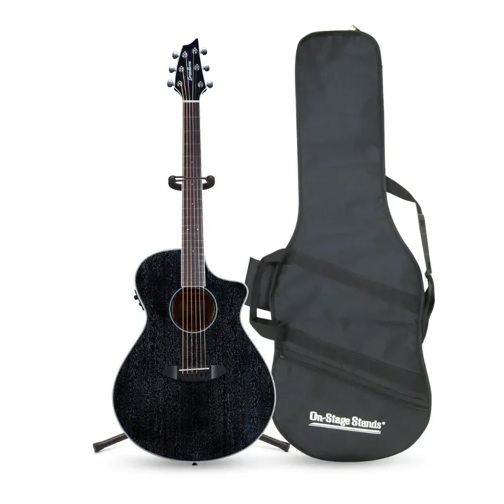 Breedlove Rainforest S Concert CE Night Sky Acoustic Electric Guitar Bundle