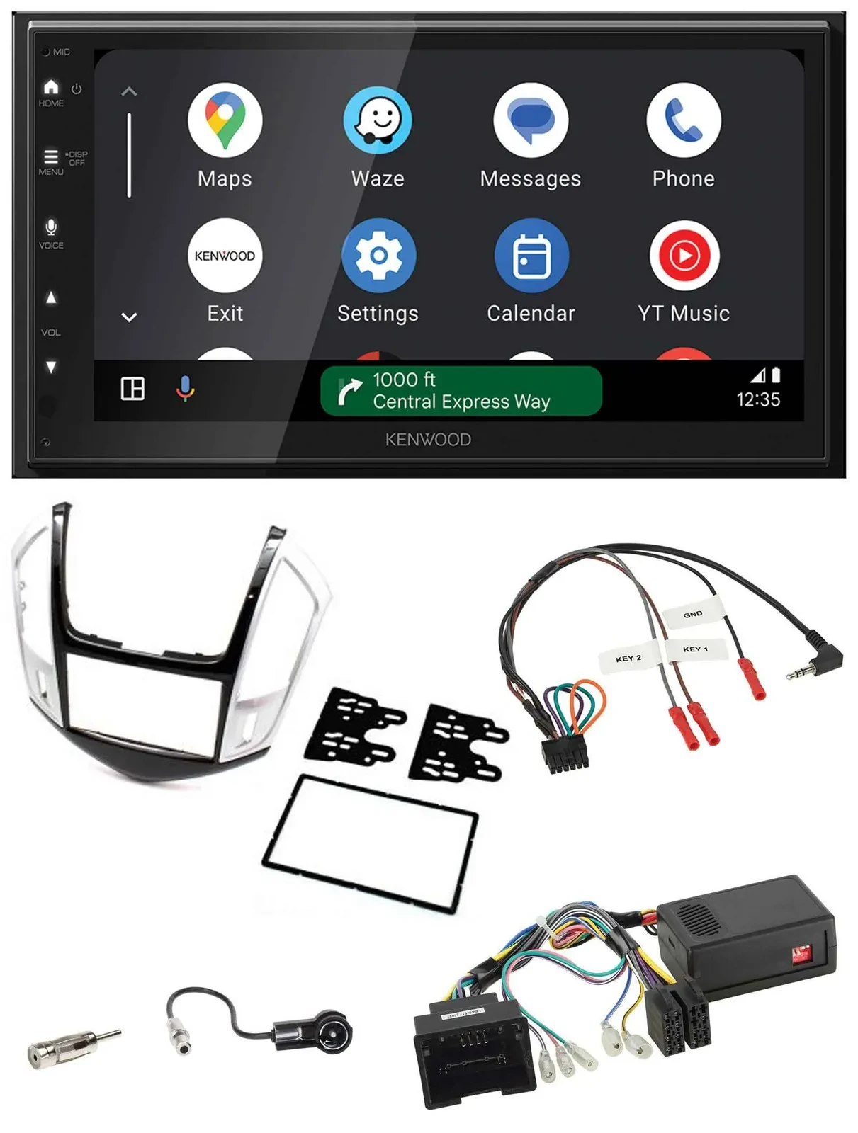 Kenwood DAB Bluetooth USB Lenkrad 2DIN Autoradio für Chevrolet Cruze 2011-2016 s