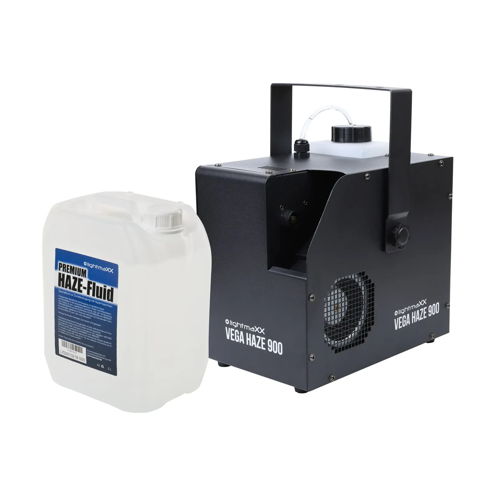 Vega Haze 900, 900W Hazer, DMX, Selbstreinigung, 1.2L Fluid, 5L HAZE FLUID