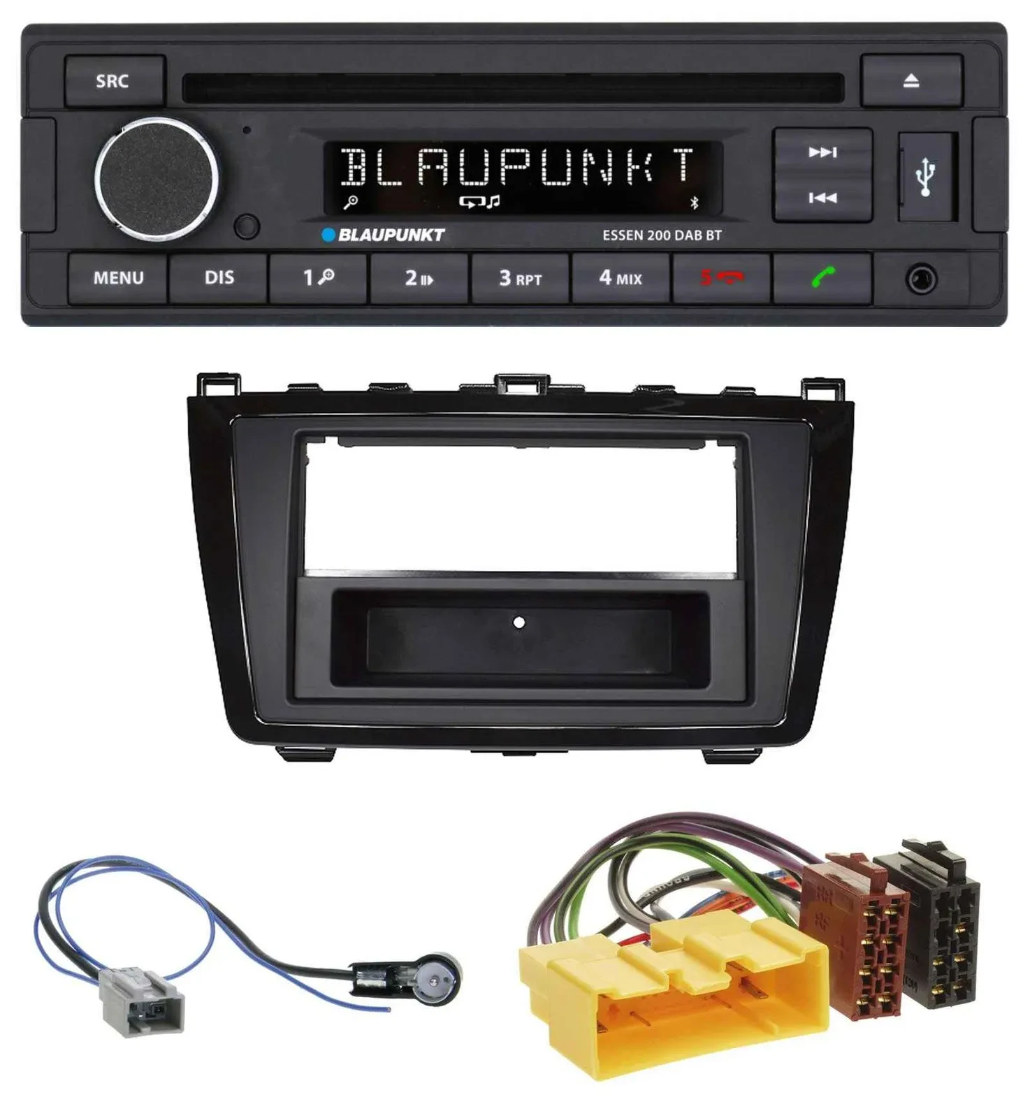 Blaupunkt USB MP3 Bluetooth DAB CD Autoradio für Mazda 6 (08-12) - glänzend