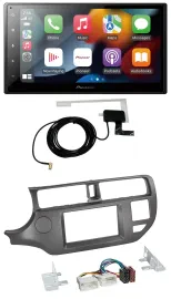 Pioneer MP3 USB Bluetooth DAB 2DIN Autoradio für Kia Rio UB 11-14 anthrazit