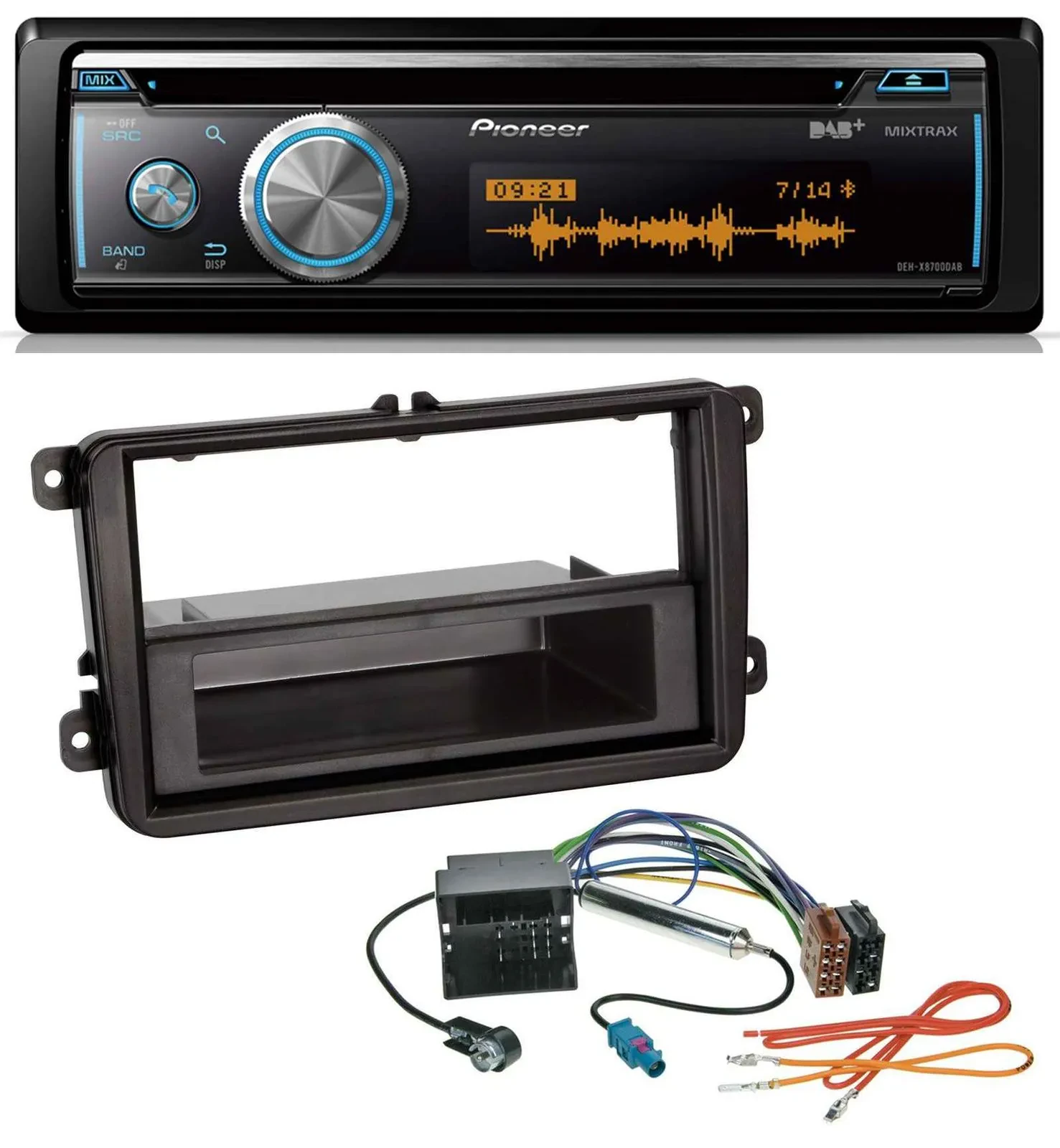 Pioneer MP3 DAB USB CD Bluetooth Autoradio für Skoda Praktik / Superb / Yeti