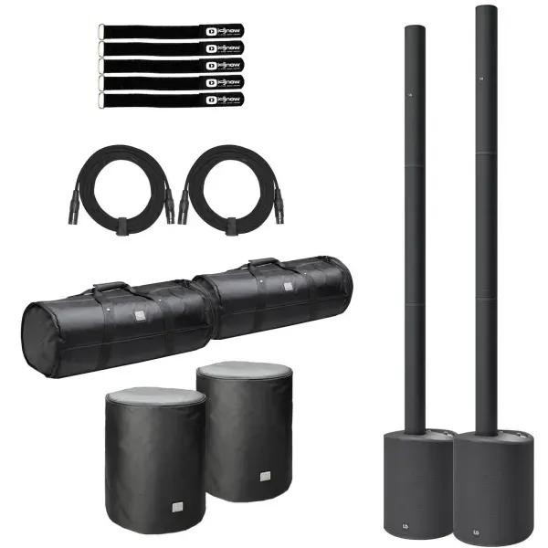 LD Systems MAUI 5 GO 100 BC Black Column PA DJ Speaker System Pair Pack