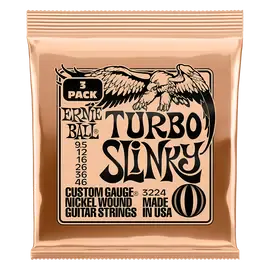 Струны для электрогитары ERNIE BALL 3224 Nickel Slinky Turbo 3 Pack 9.5-46