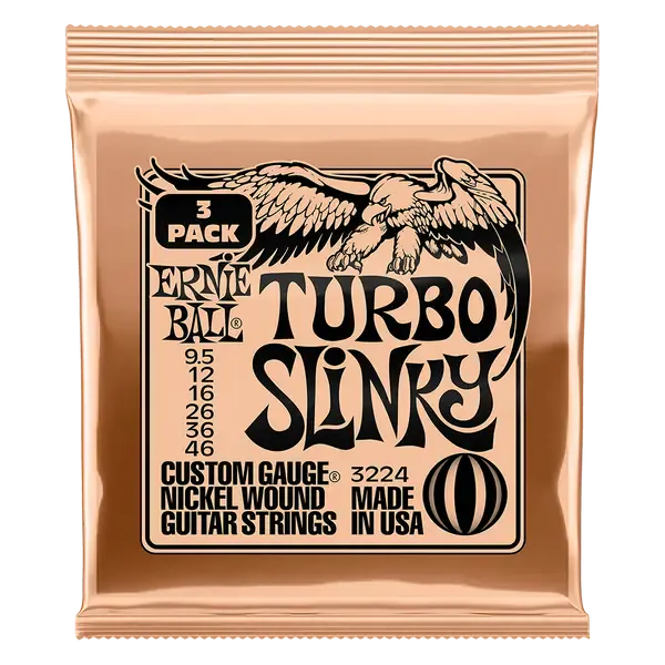 Струны для электрогитары ERNIE BALL 3224 Nickel Slinky Turbo 3 Pack 9.5-46