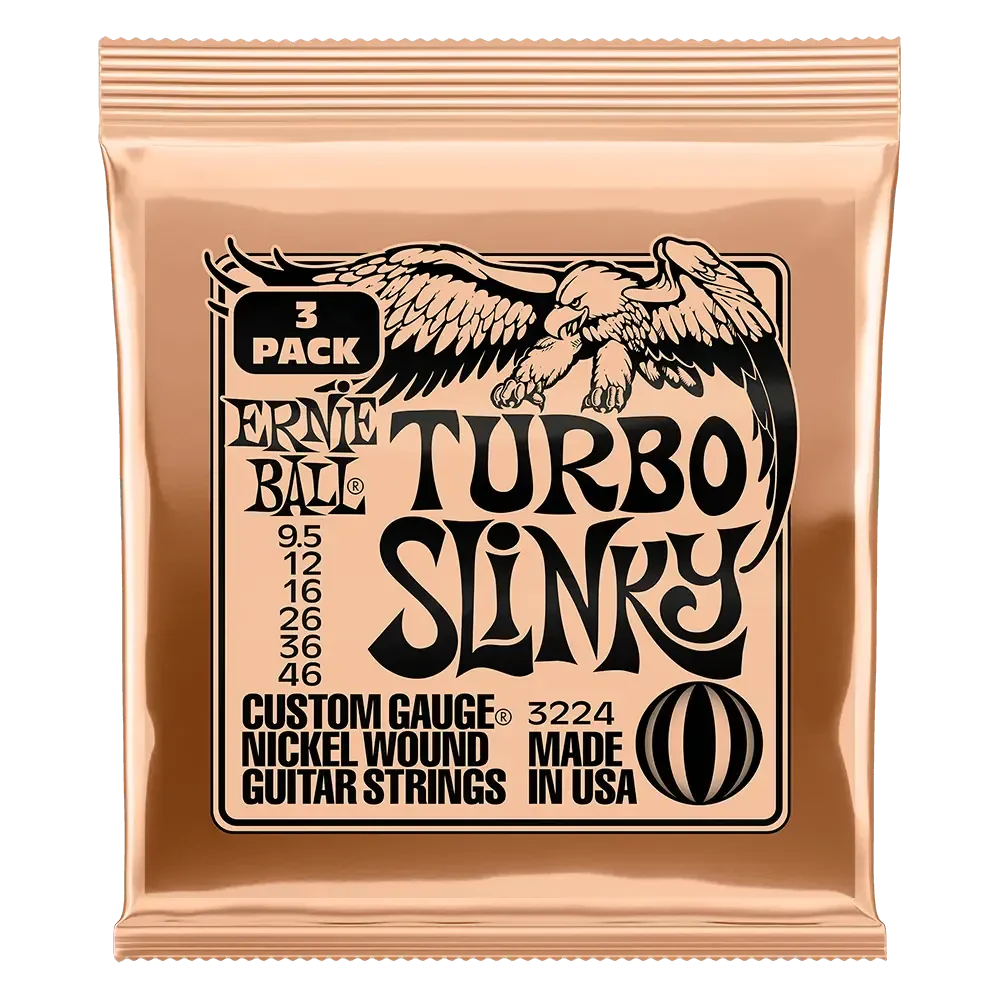 Струны для электрогитары ERNIE BALL 3224 Nickel Slinky Turbo 3 Pack 9.5-46