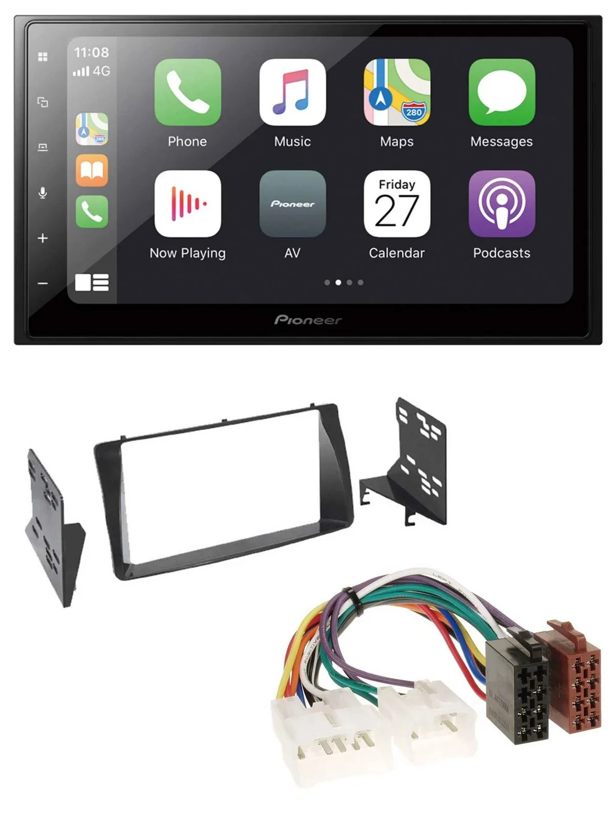 Pioneer MP3 Bluetooth DAB 2DIN USB Autoradio für Toyota Corolla E12U/E12J 2001-2