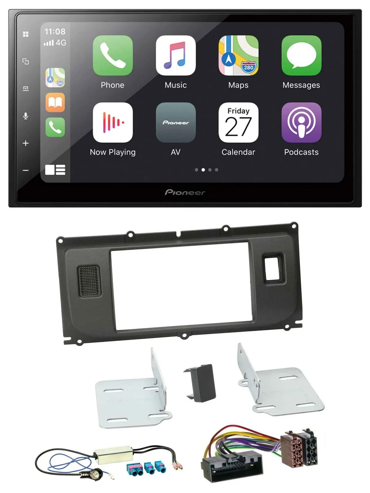 Pioneer MP3 Bluetooth DAB 2DIN USB Autoradio für Land Rover Evoque Blindstopfen