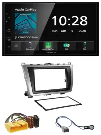 Kenwood Bluetooth MP3 DAB USB 2DIN Autoradio für Mazda 6 08-12 schwarz-silber