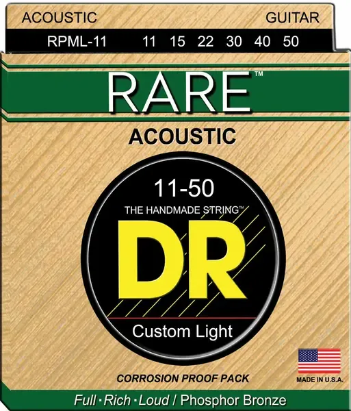 Струны для акустической гитары DR Strings Rare RPМL-11 11-50