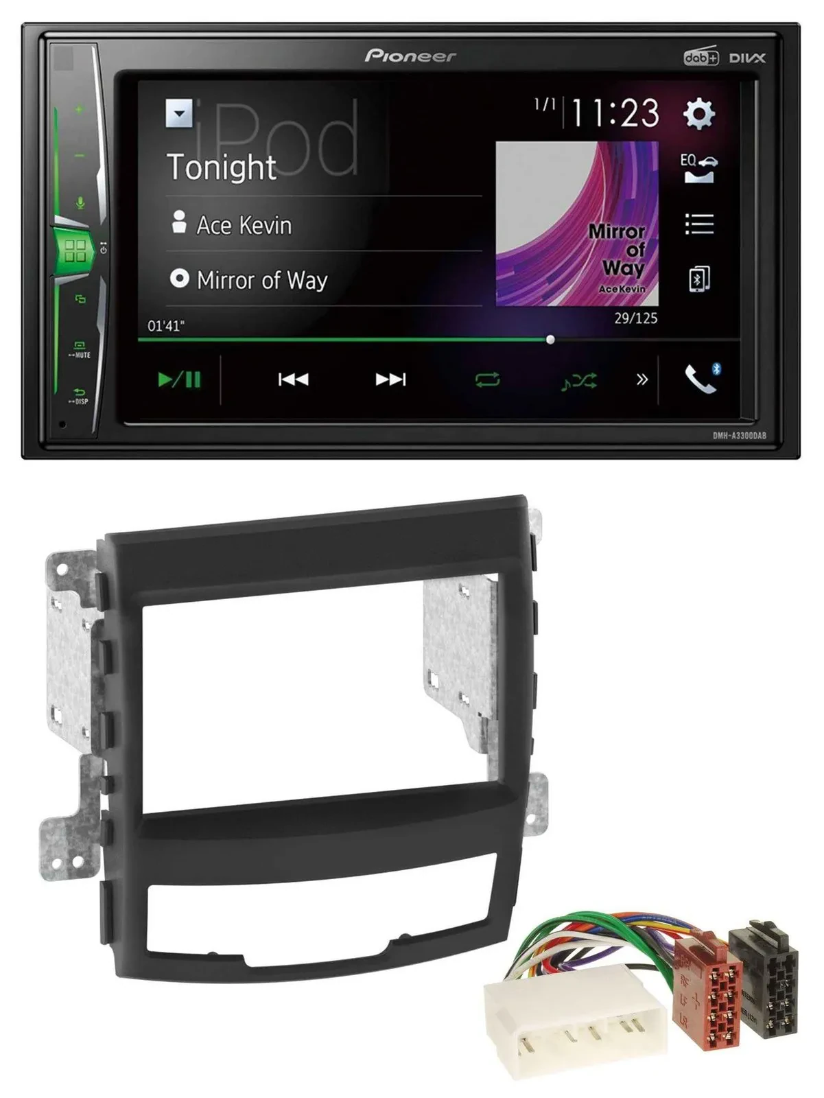 Pioneer 2DIN MP3 DAB USB Bluetooth Autoradio für SSangYong Korando 10-13