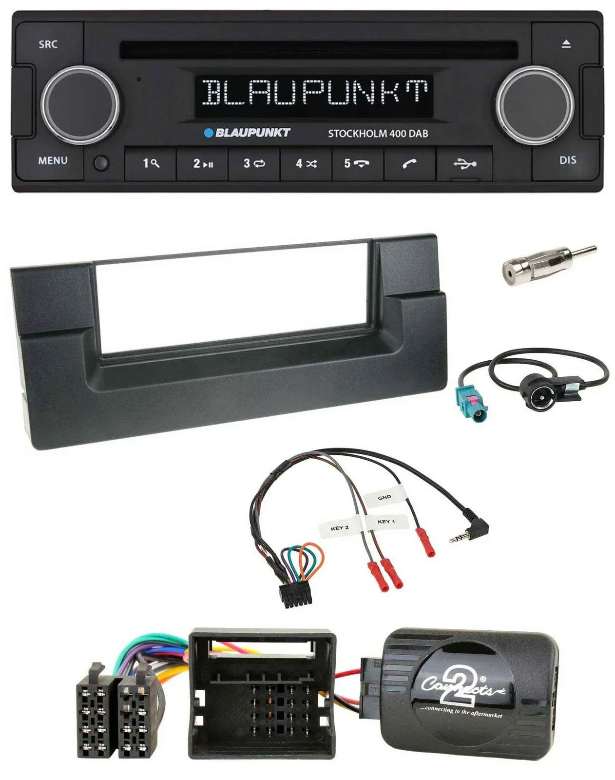 Blaupunkt Lenkrad Bluetooth DAB CD USB Autoradio für BMW 5er E39 01-04 Aktivsyst