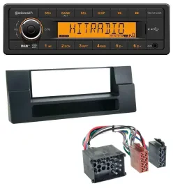 Continental 1DIN DAB MP3 AUX USB Autoradio für BMW X5 E53 5er E39 Rundpin Ablage