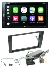 Автомагнитола для Audi A4 B7 (2004–2008) Pioneer 2DIN, DVD, MP3, DAB, Bluetooth, USB, совместима с Bose