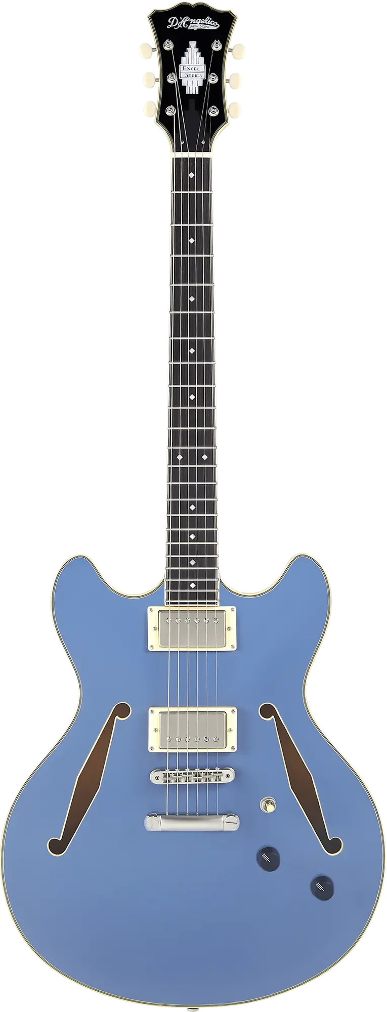 Электрогитара полуакустическая D'Angelico Excel DC Tour Semi-hollowbody Slate Blue
