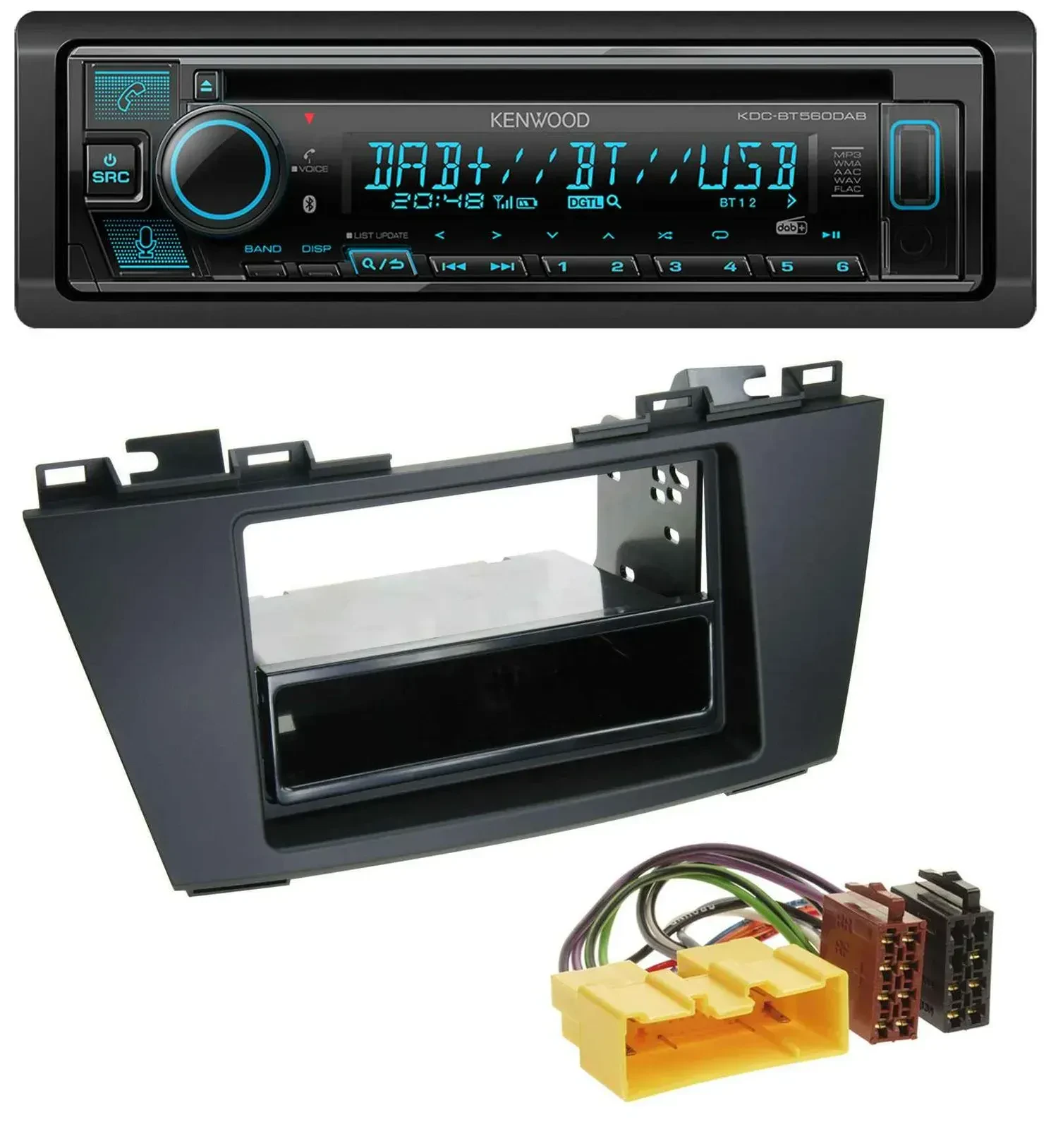 Автомагнитола для Mazda 5 Kenwood Bluetooth, DAB, CD, MP3, USB