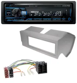 Alpine USB Bluetooth DAB MP3 Autoradio für Fiat Panda (bis 2002) - grau