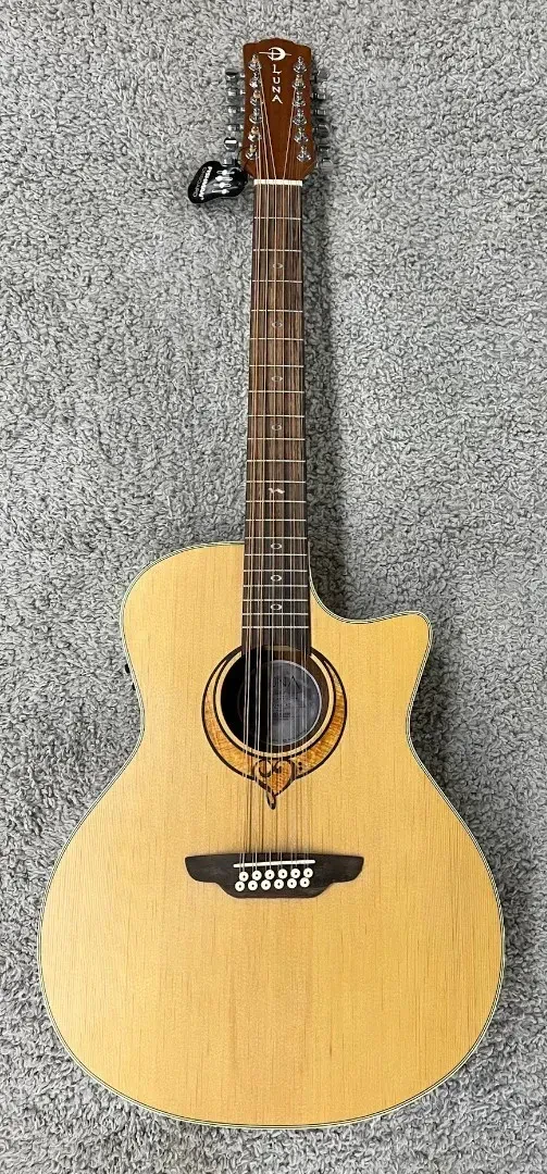 Luna SONG 12 Acoustic Electric Heartsong Grand Concert 12-String Guitar w/USB