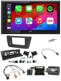 JVC Bluetooth USB Lenkrad 2DIN DAB Autoradio für BMW X3 E83 2004-2010 mittig