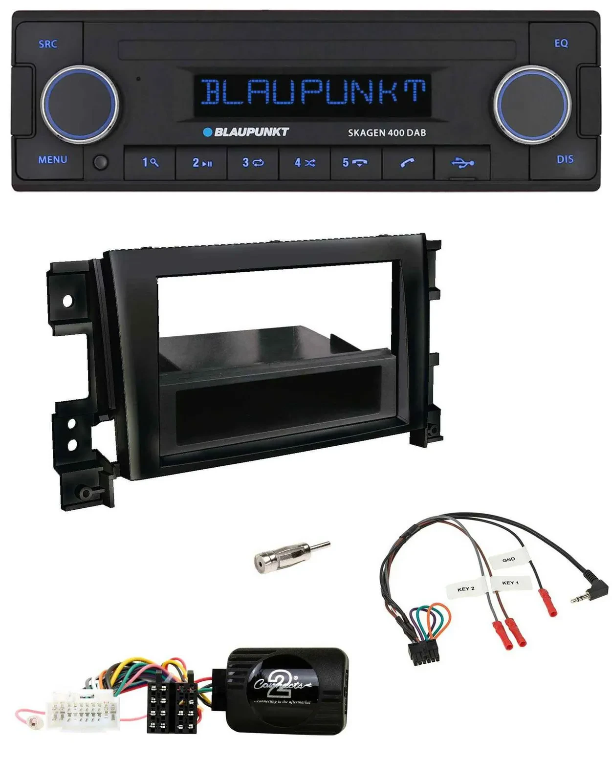 Blaupunkt DAB USB Bluetooth Lenkrad Autoradio für Suzuki Grand Vitara 2005-2011