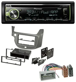 Автомагнитола для Honda Jazz (с 2009) Pioneer DAB USB MP3 AUX CD серебристый