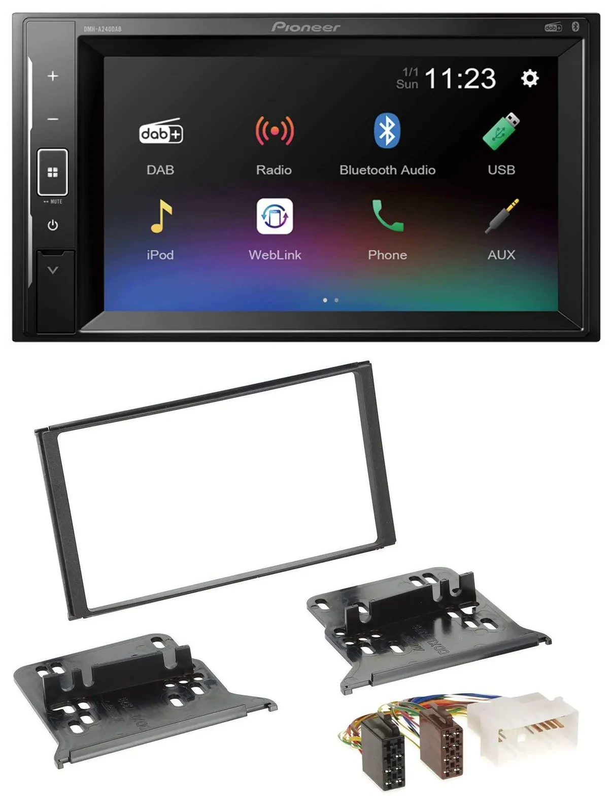 Pioneer DAB MP3 2DIN Bluetooth USB Autoradio für Kia Sorento BL 2006-2009