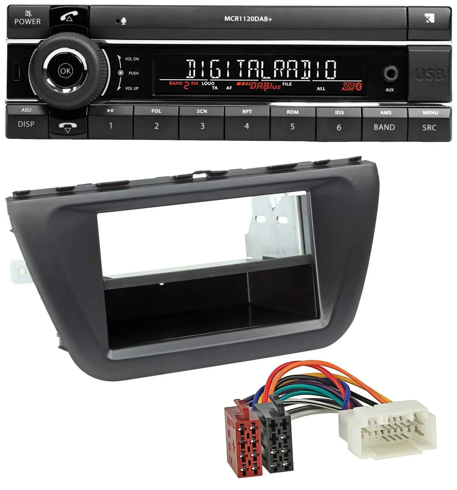 Kienzle Bluetooth MP3 USB DAB Autoradio für Suzuki SX4 S-Cross (JY ab 2013)