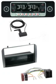 Dietz DAB Bluetooth USB MP3 Autoradio für Alfa Romeo 147 GT Ablagefach anthrazit