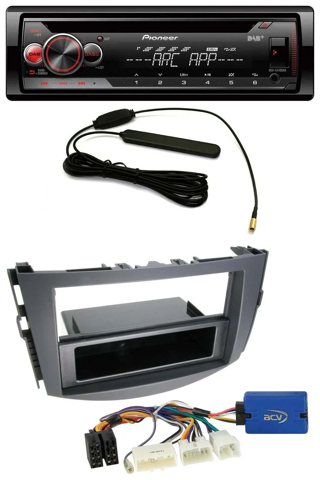 Pioneer CD USB AUX DAB MP3 Autoradio für Toyota RAV-4 (11-13) - 28 Pin