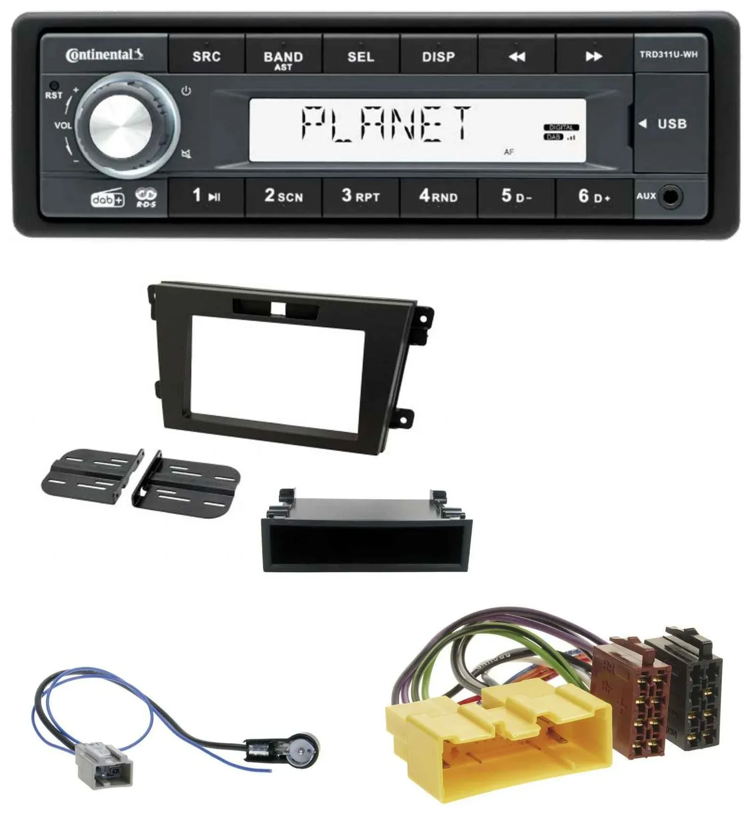 Автомагнитола для Mazda CX-7 (2008–2010) Continental 1DIN, MP3, AUX, USB, DAB