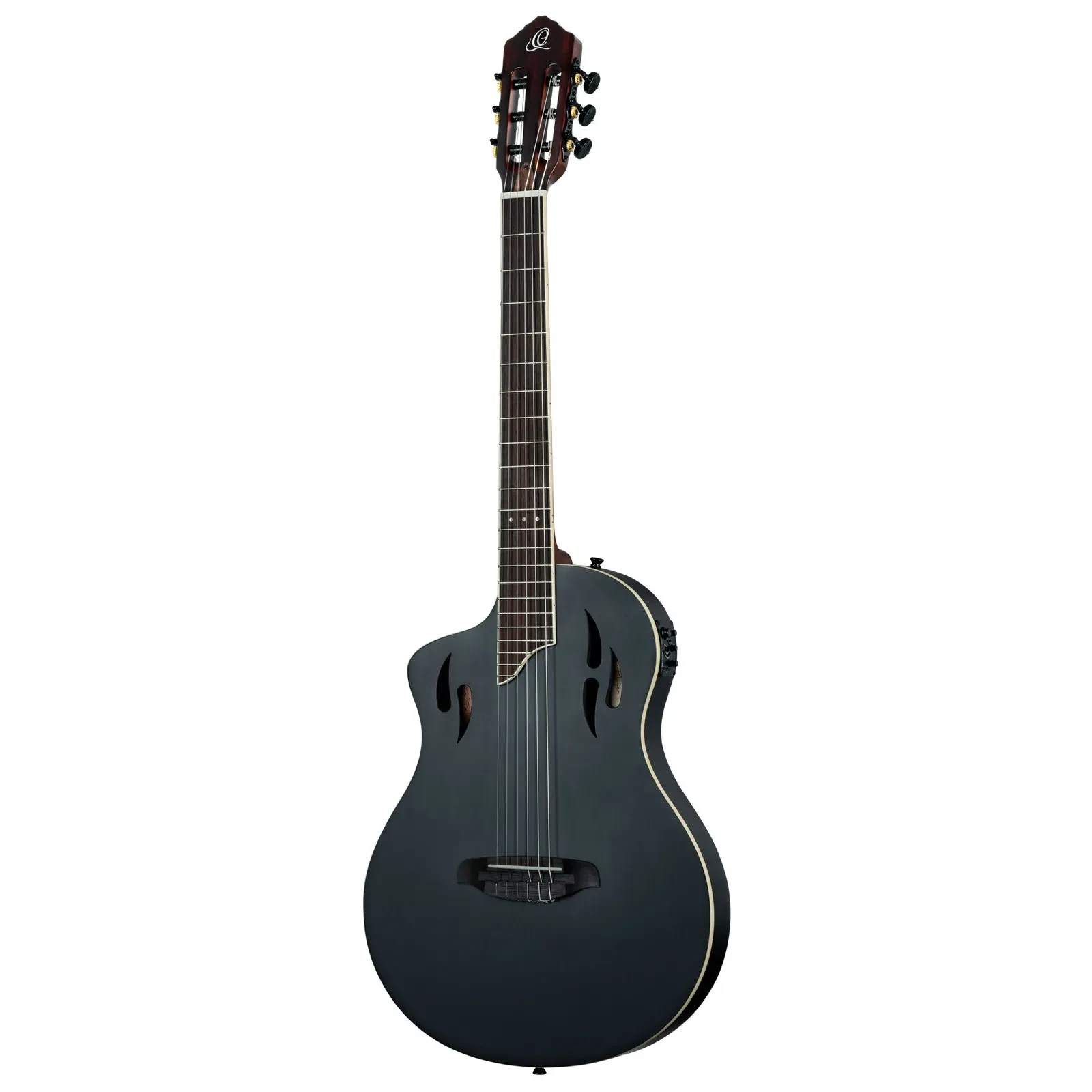 ORTEGA TourPlayer DeLuxe Nylon Gitarre, Lefty, Fichte Schwarz (B-Stock)