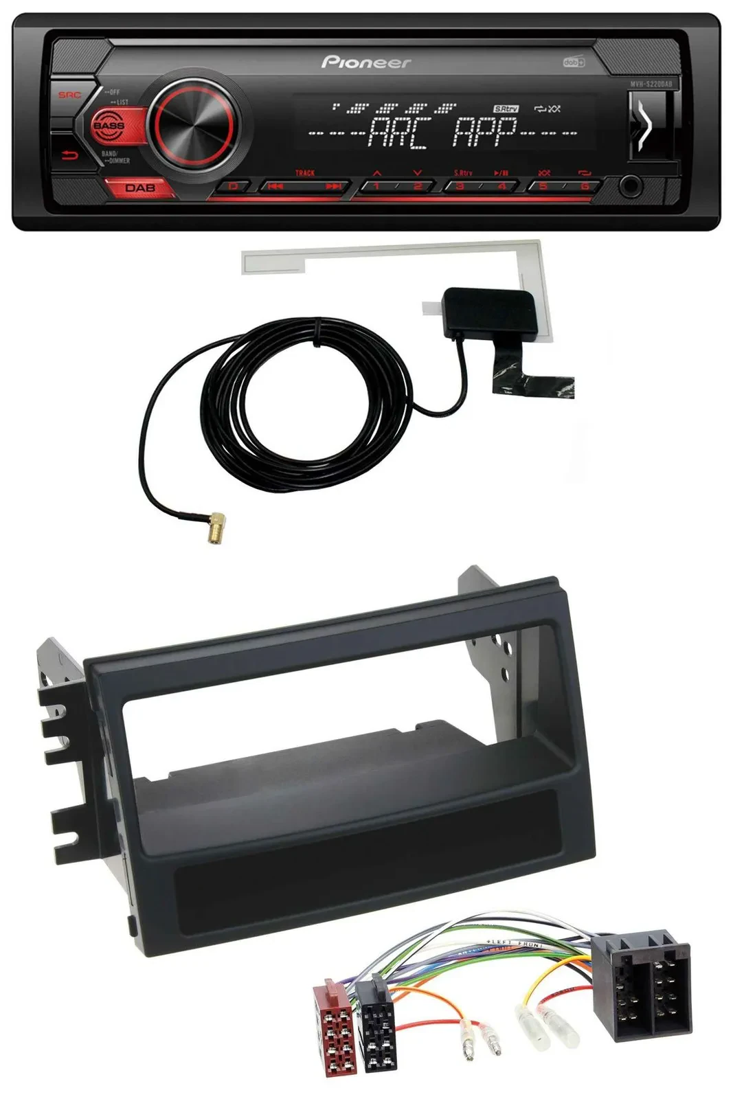 Pioneer 1DIN USB DAB MP3 AUX Autoradio für Kia Soul (AM, 2008-2011)