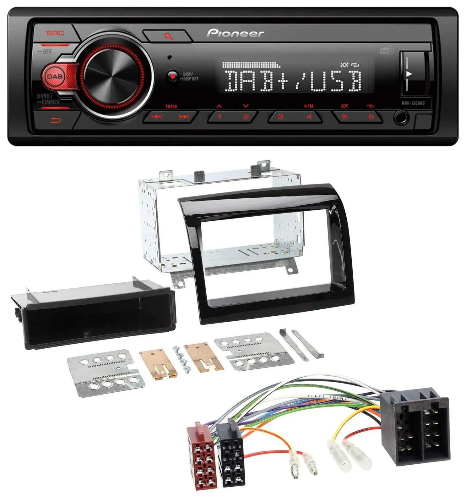Pioneer MP3 1DIN DAB USB AUX Autoradio für Peugeot Boxer Citroen Jumper Fiat Duc