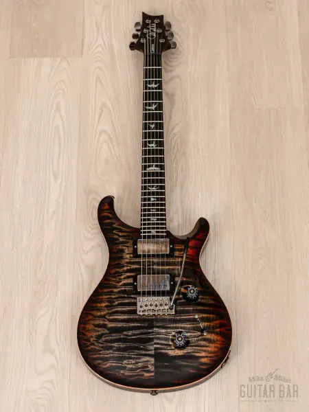 Электрогитара PRS Wood Library Custom 24 Fatback 10 Top HH Cherry Charcoal Burst w/case USA 2020