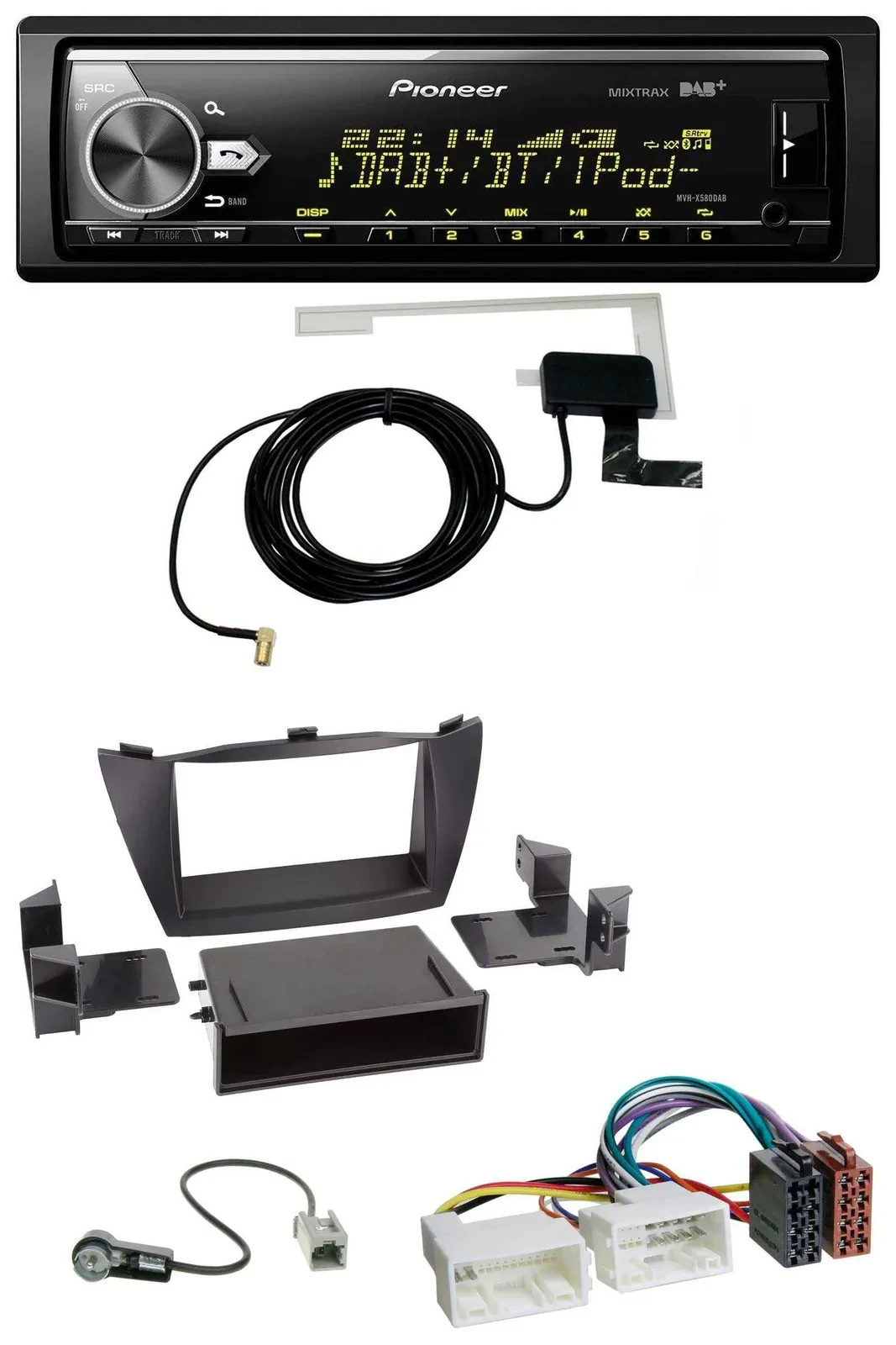 Pioneer Bluetooth DAB USB MP3 Autoradio für Hyundai Tucson (2010-2015)