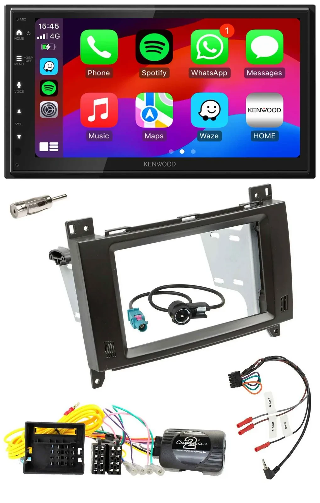 Kenwood Lenkrad USB DAB 2DIN Bluetooth Autoradio für Mercedes Vito W447 Audio 10