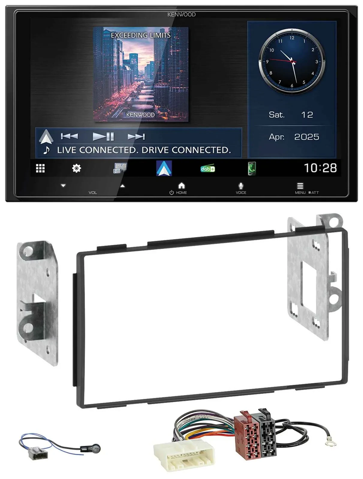 Kenwood Bluetooth 2DIN USB DAB MP3 Autoradio für Nissan Qashqai 2007-2013