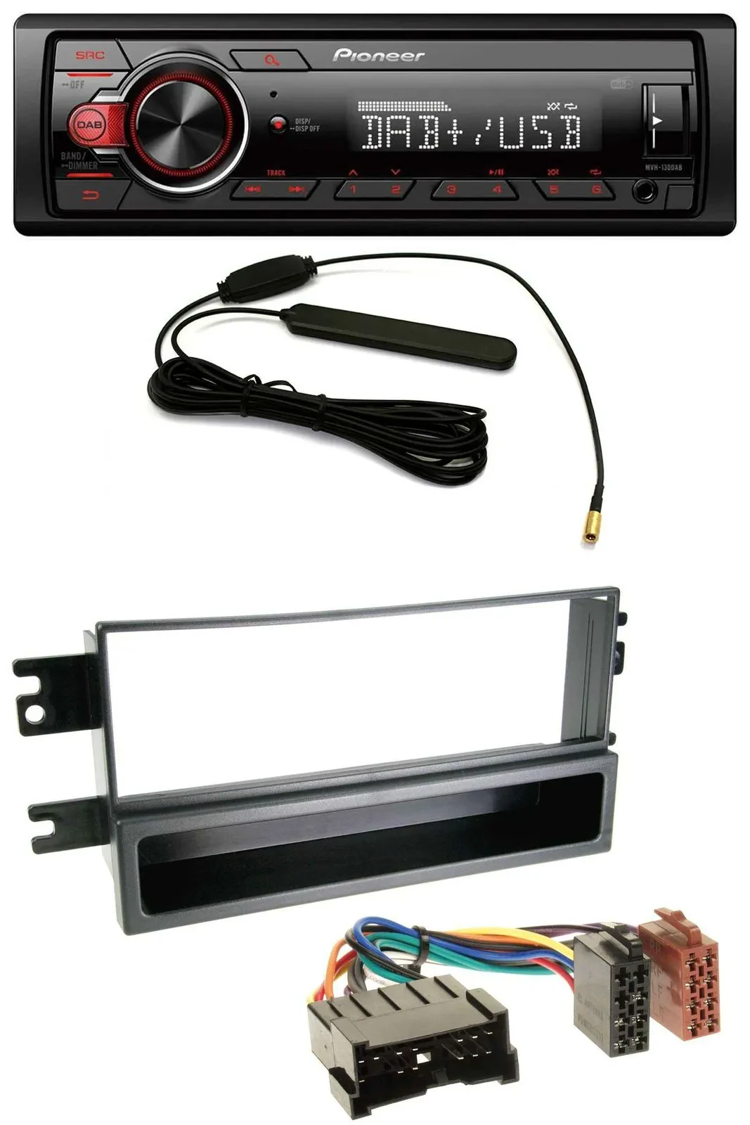 Автомагнитола для Kia Cerato (до 2007) Pioneer 1-DIN, DAB, MP3, USB, AUX