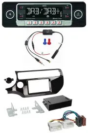 Dietz MP3 DAB Bluetooth USB Autoradio für Kia Rio UB ab 2015 piano-schwarz