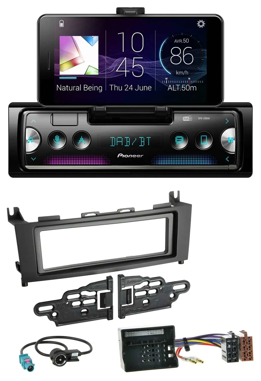 Pioneer USB MP3 Bluetooth DAB Autoradio für Mercedes GLK (2008-2012)