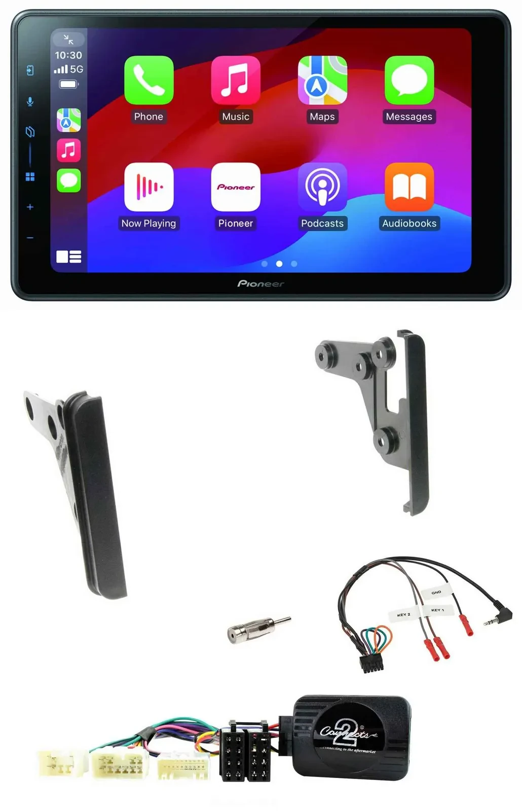 Pioneer Bluetooth 2DIN USB Lenkrad DAB Autoradio für Toyota RAV 4 2001-2005