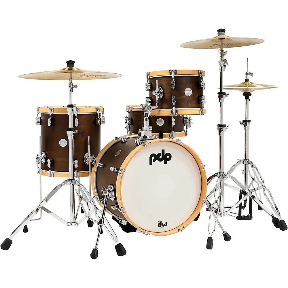 PDP by DW Concept Classic 3-Piece Bop Kit with Natural Hoops Walnut