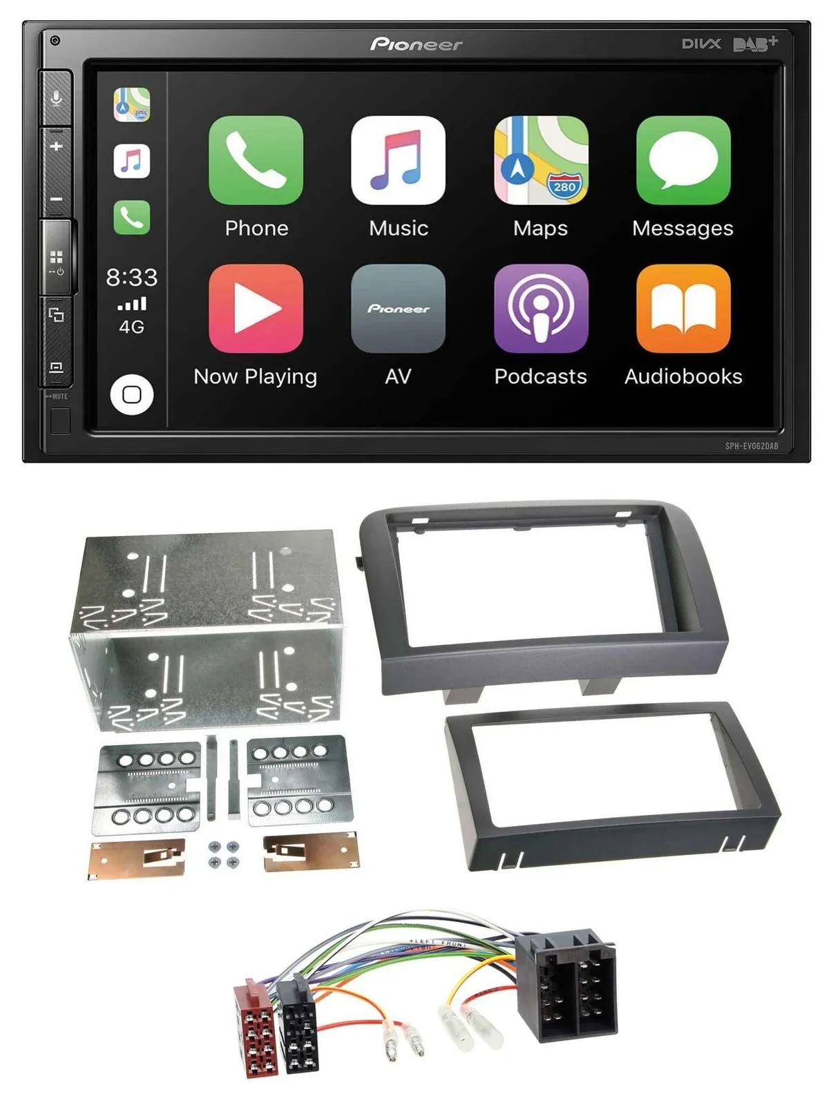 Автомагнитола Pioneer 2DIN, Bluetooth, DAB, USB, MP3 (для Fiat Croma, с 2005)