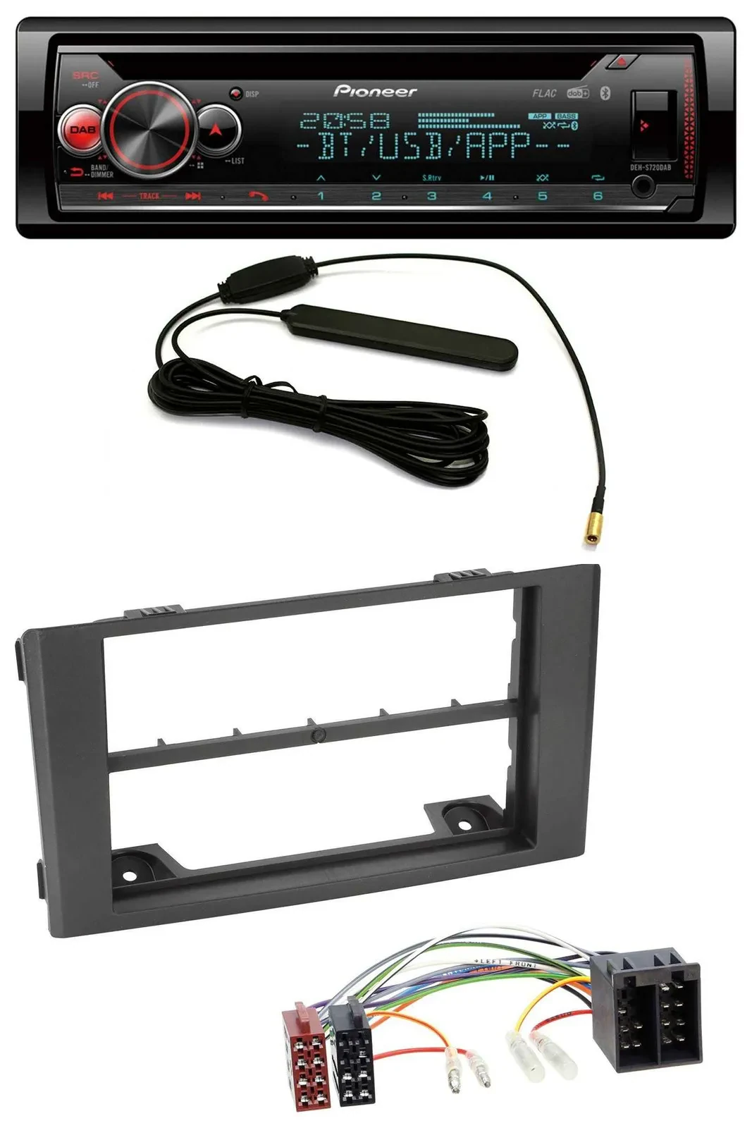 Pioneer USB DAB MP3 Bluetooth CD Autoradio für Iveco Daily (06-14) - schwarz