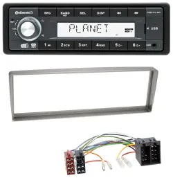 Автомагнитола Continental 1 DIN MP3 USB AUX DAB для Alfa Romeo 156 (2003–2005)