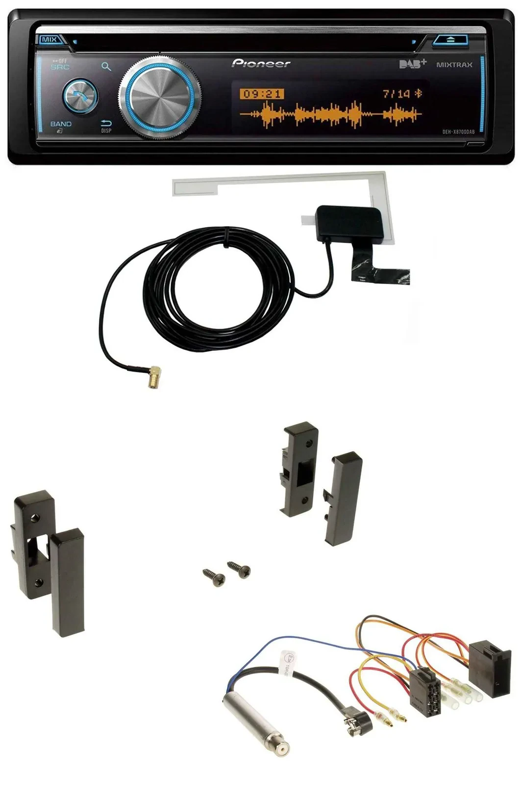Pioneer Bluetooth DAB MP3 USB CD Autoradio für Audi A3 (8L, 1996-2000)