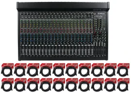 Mackie 2404VLZ4 24-Channel 4-Bus FX Mixer w/USB + (20) XLR Cables 2404-VLZ4